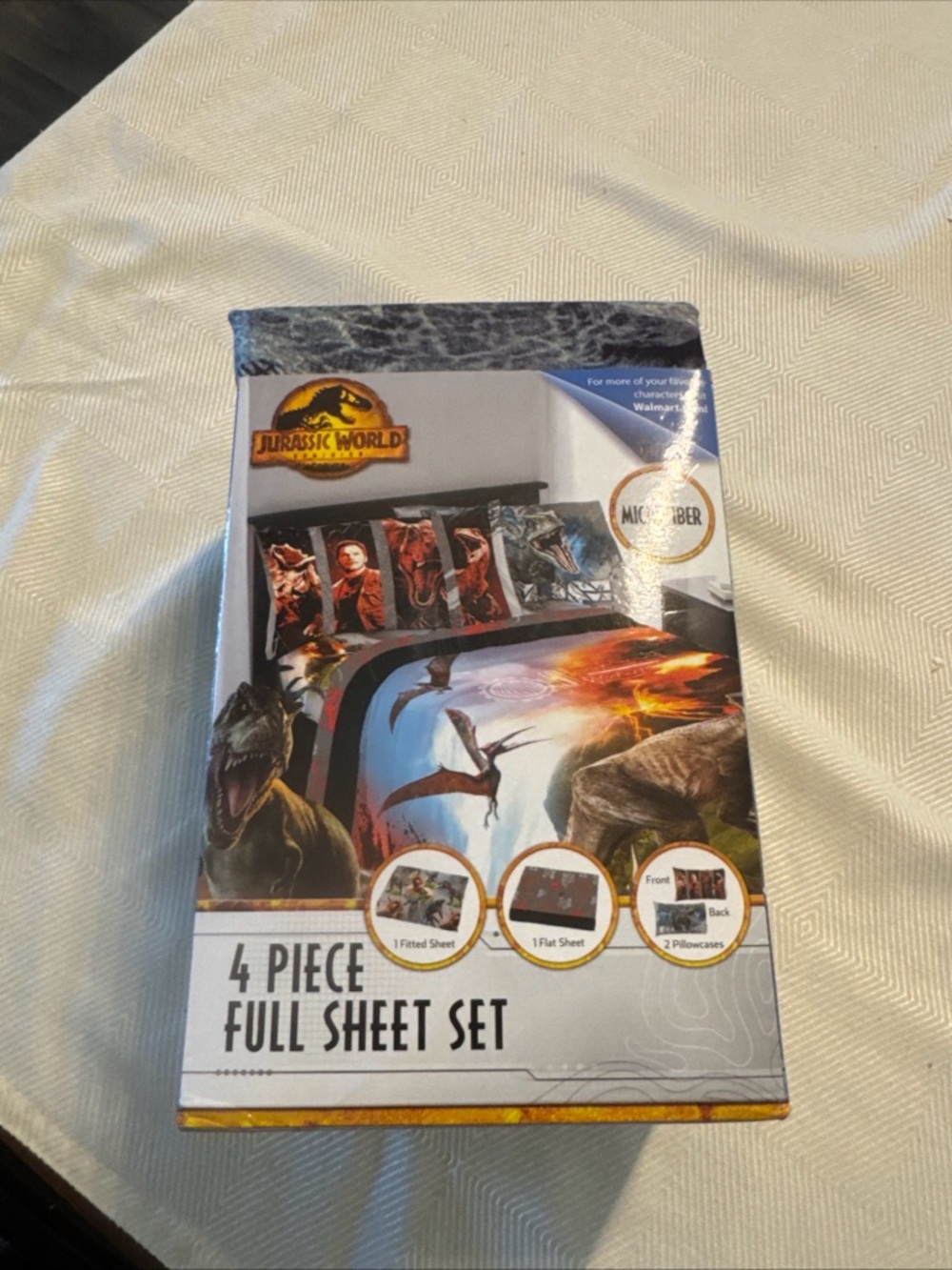 Jurassic World 4-Piece Full Sheet Set - Multicolor Dino Print